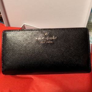 Kate Spade Black Sofia Saffiano wallet